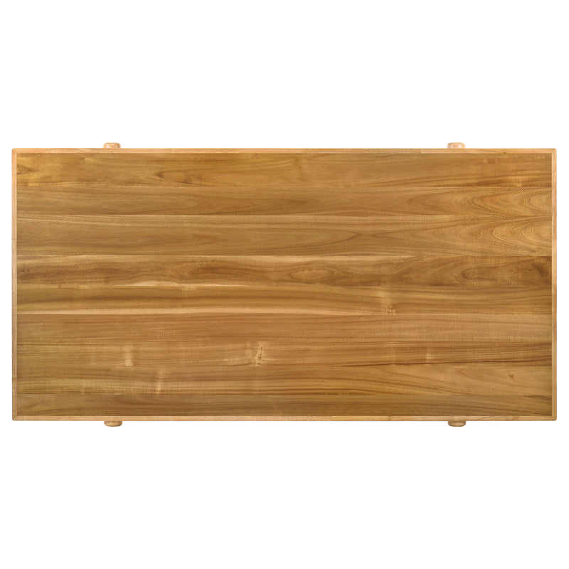 Fabra 7-piece 79-inch Rectangular Dining Set Honey Wheat