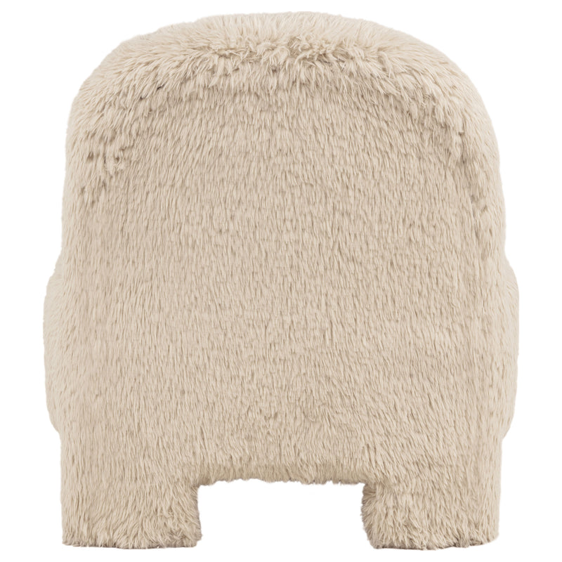Lacombe Faux Fur Accent Chair Latte