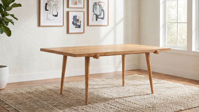 Fabra 79-inch Rectangular Wood Dining Table Honey