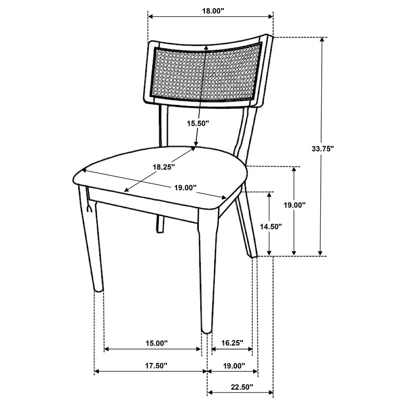 Fabra 7-piece 79-inch Rectangular Dining Set Honey Wheat