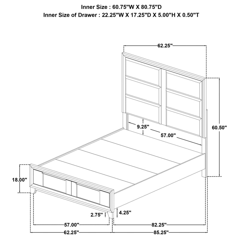 Farre 4-piece Queen Bedroom Set Washed Grey