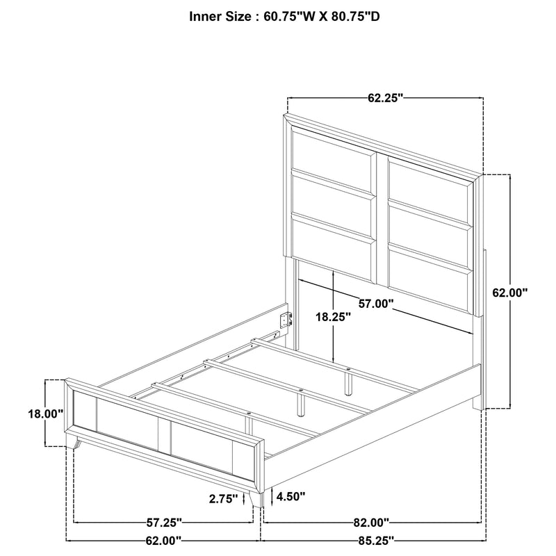 Farre 5-piece Queen Bedroom Set Washed Grey