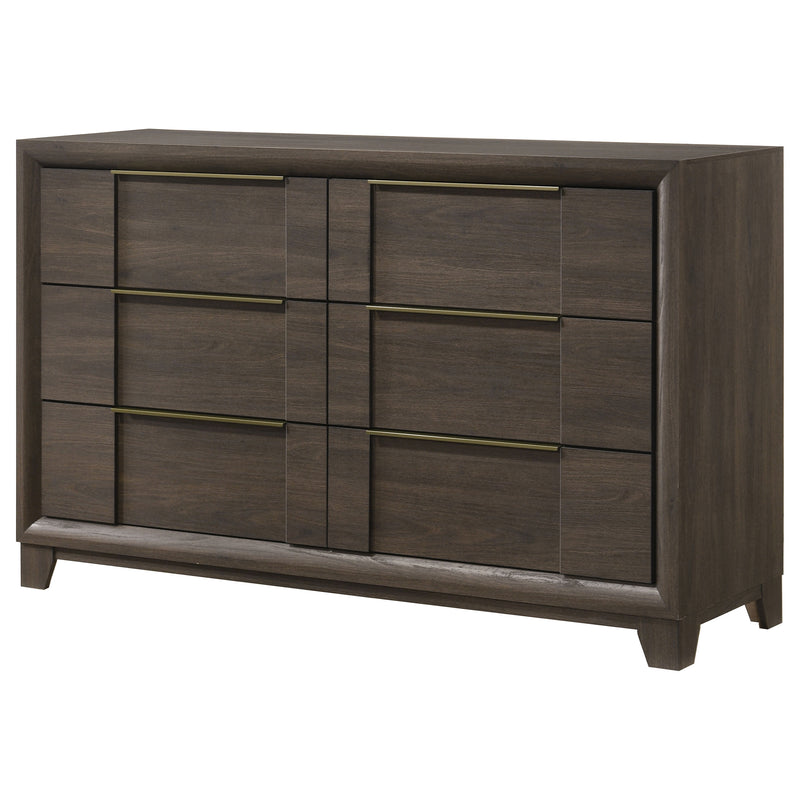 Farre 6-drawer Dresser Dark Brown