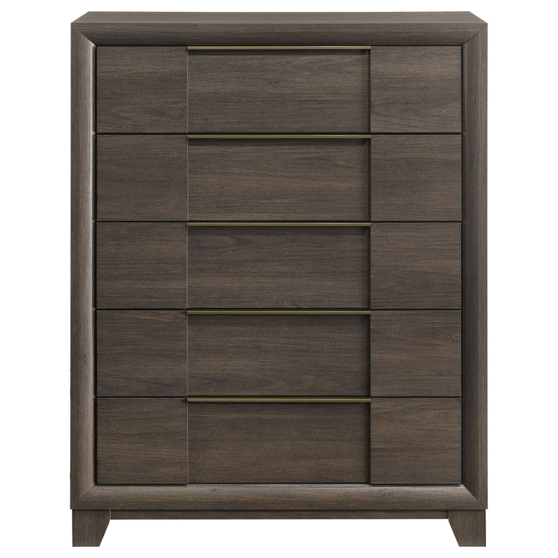 Farre 5-drawer Chest of Drawers Dark Brown