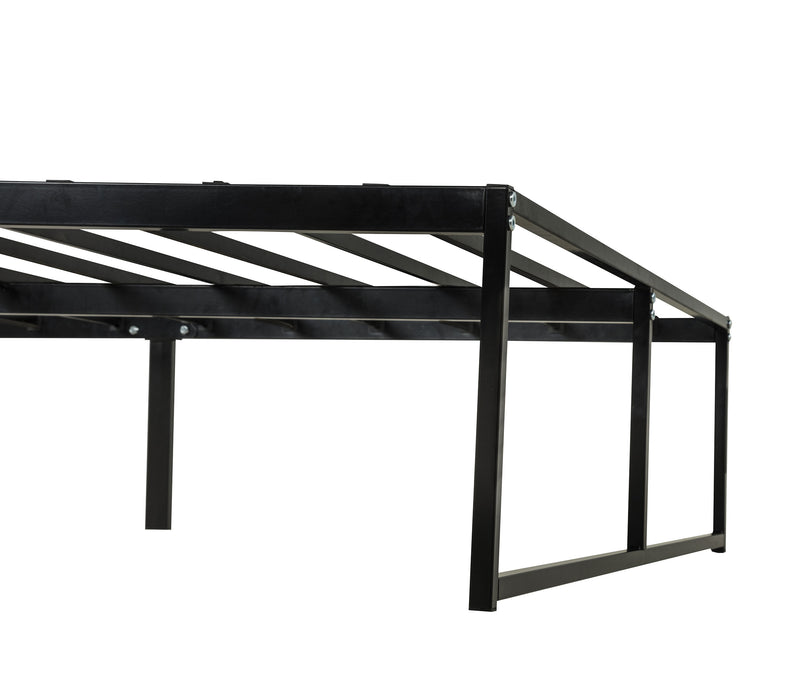 Gates Eastern King Heavy-Gauge Metal Platform Bed Frame Black