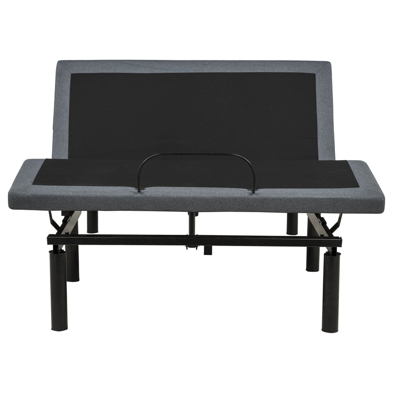 Weston Full Dual-Motor Massage Adjustable Bed Base in Black and Grey