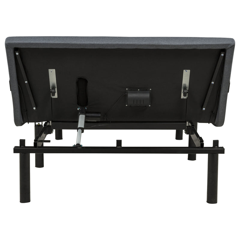 Weston Full Dual-Motor Massage Adjustable Bed Base in Black and Grey
