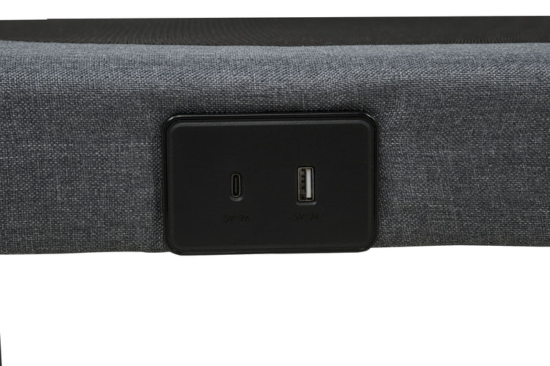 Weston Queen Dual-Motor Massage Adjustable Bed Base in Black and Grey