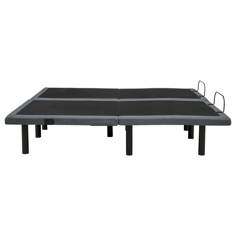 Weston Split Eastern King Massage Adjustable Bed Base in Black and Grey