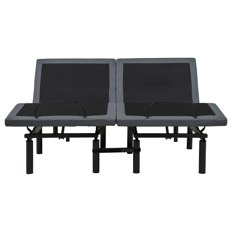 Weston Split Eastern King Massage Adjustable Bed Base in Black and Grey