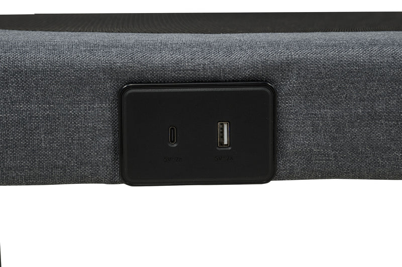 Weston Twin Dual-Motor Massage Adjustable Bed Base in Black and Grey