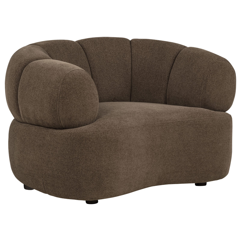 Casarin Fabric 3-Piece Channel-Back Sofa Set Brown
