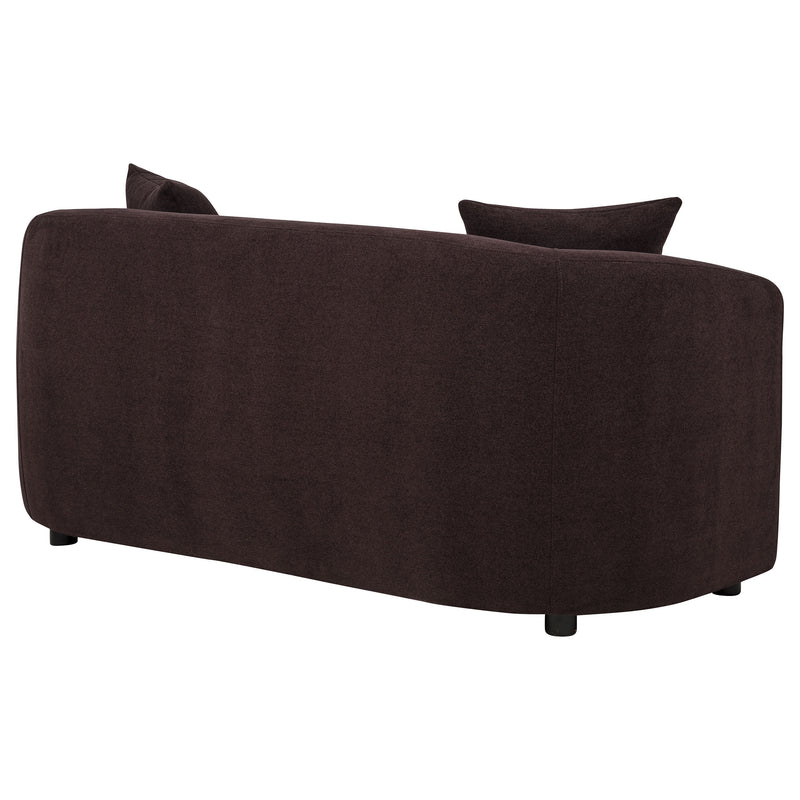 Delroy 2-Seat Stationary Loveseat Aubergine Polyester Upholstery