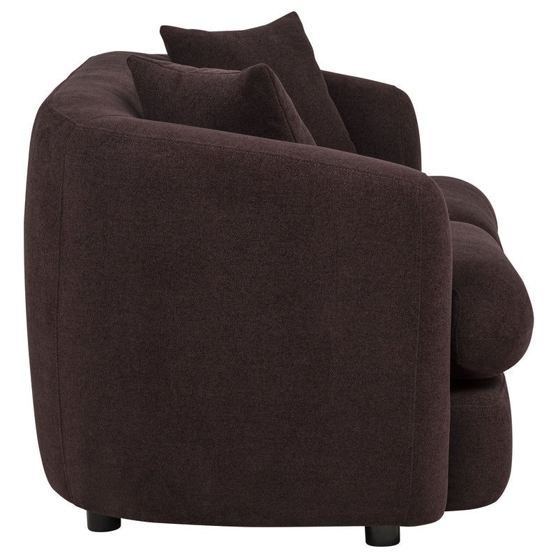 Delroy 2-Seat Stationary Loveseat Aubergine Polyester Upholstery