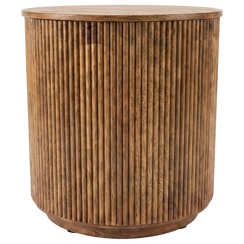 Coffey 3-piece Round Coffee and End Table Set Light Brown