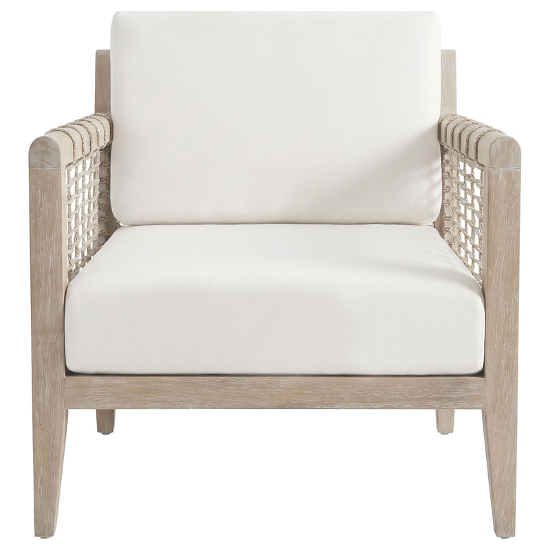 Cantu Seagrass Accent Chair White and Weathered Natural
