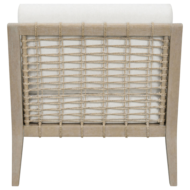 Cantu Seagrass Accent Chair White and Weathered Natural