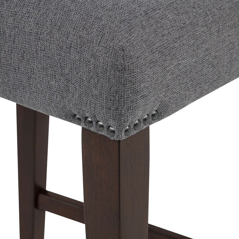 Naser 5-piece 48-inch Round Dining Table Set Grey and Dark Walnut