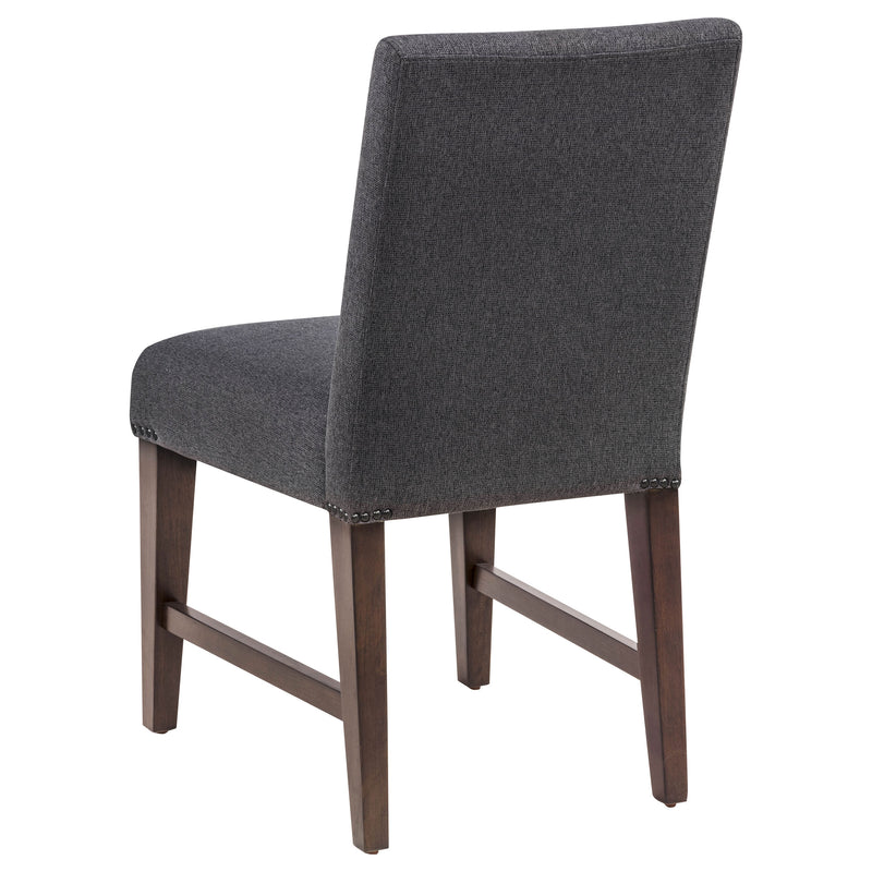 Naser Parsons Dining Side Chair Grey and Dark Walnut (Set of 2)