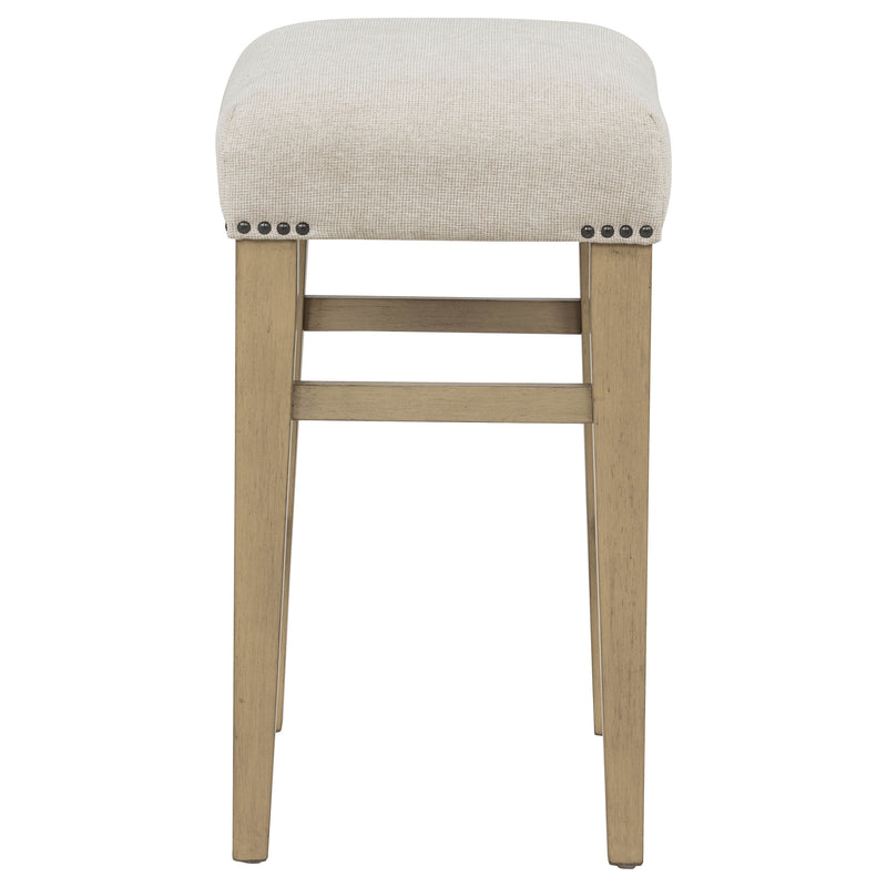 Naser Upholstered Counter Stool Beige and Light Oak (Set of 2)