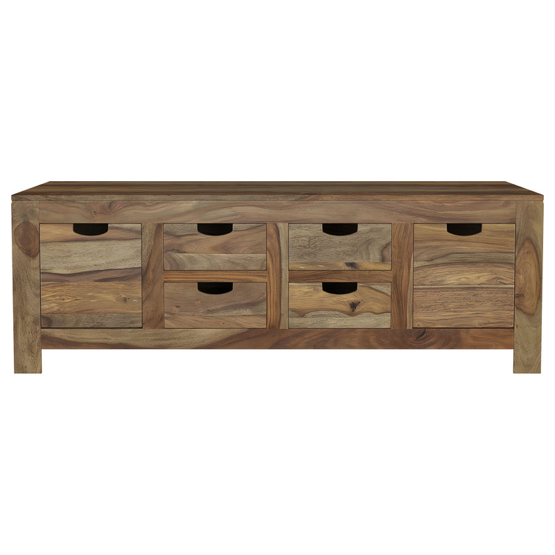 Esther 3-Piece Solid Sheesham Coffee and End Table Set Natural