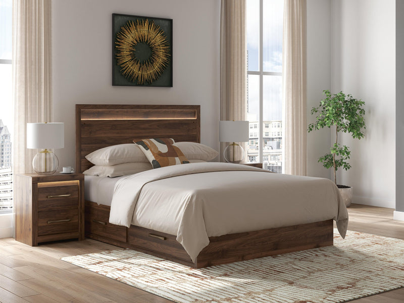Janfyn Queen Panel Bed with 2 Sided Storage